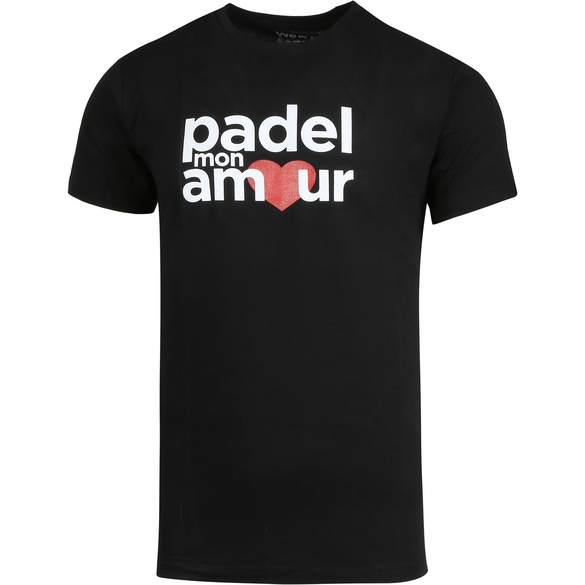 Tee Shirt Coton "Passion" Noir Padel Mon Amour